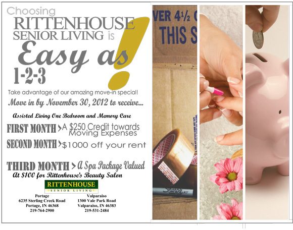 Choosing Rittenhouse Senior Living is Easy As 1-2-3!