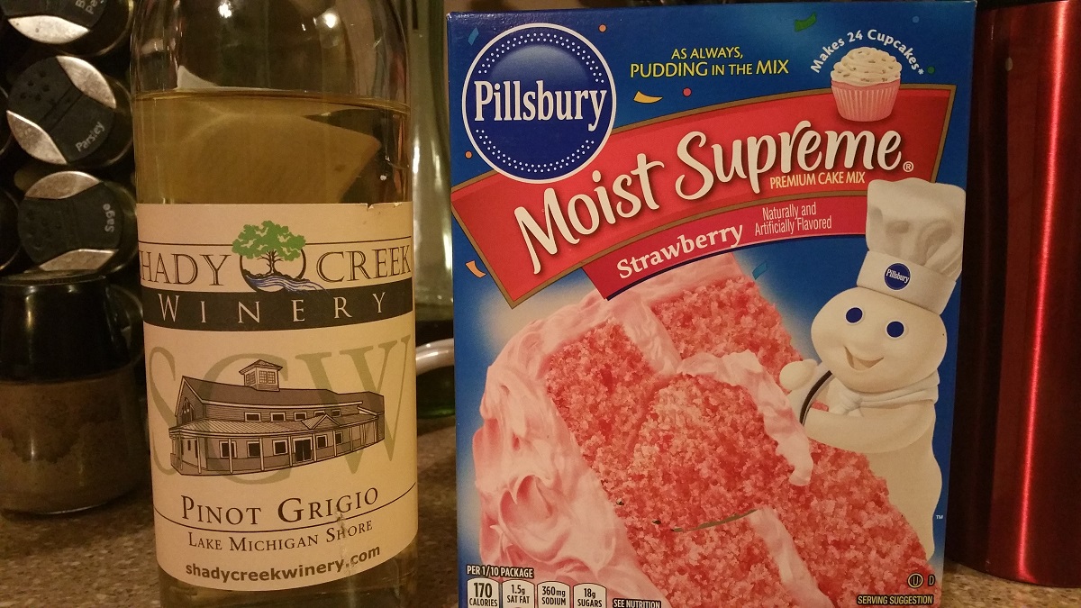 Baking with Shady Creek Pinot Grigio