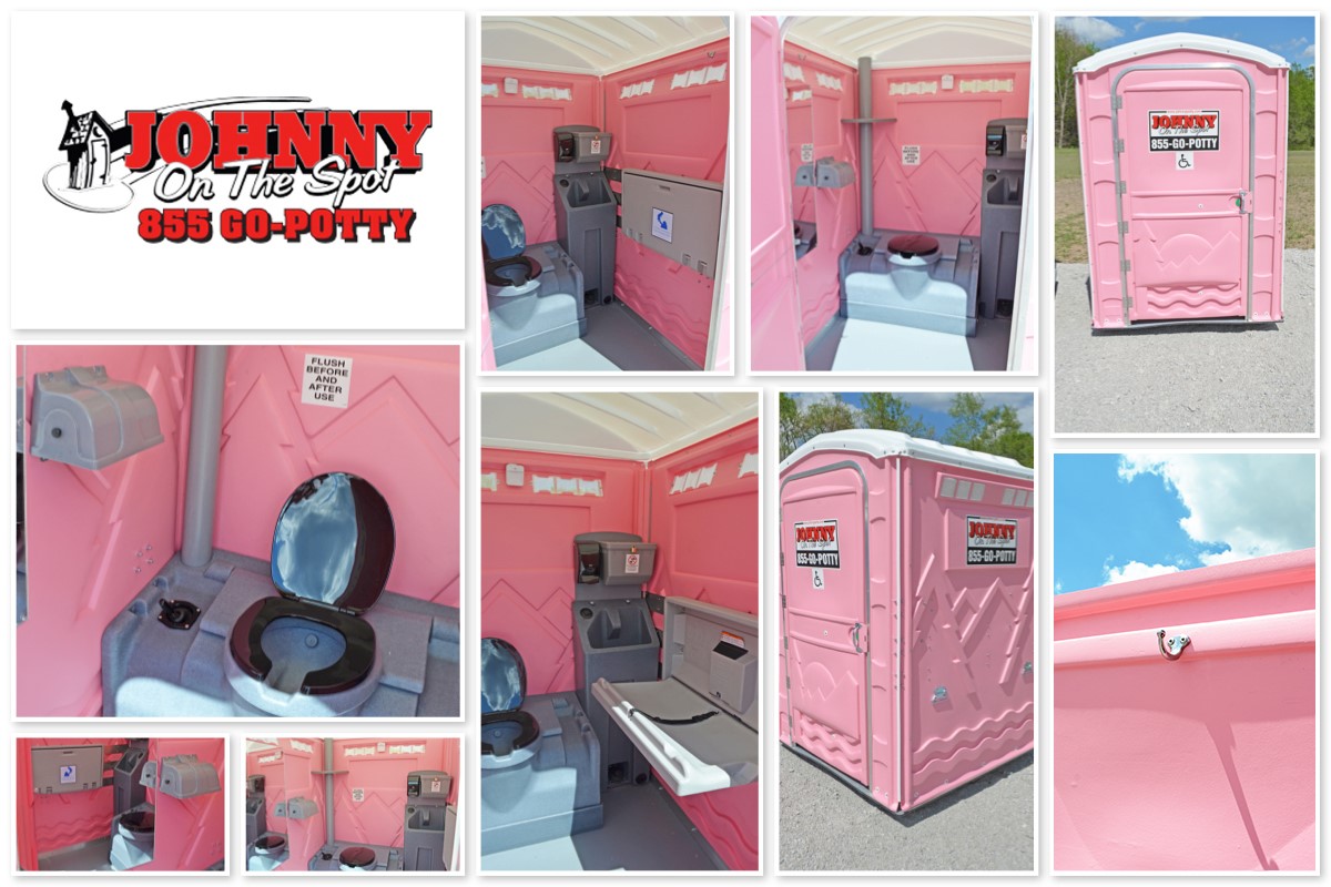 Choose Johnny On The Spot’s Ladies Pink Flushable Restroom for Your Event this Summer