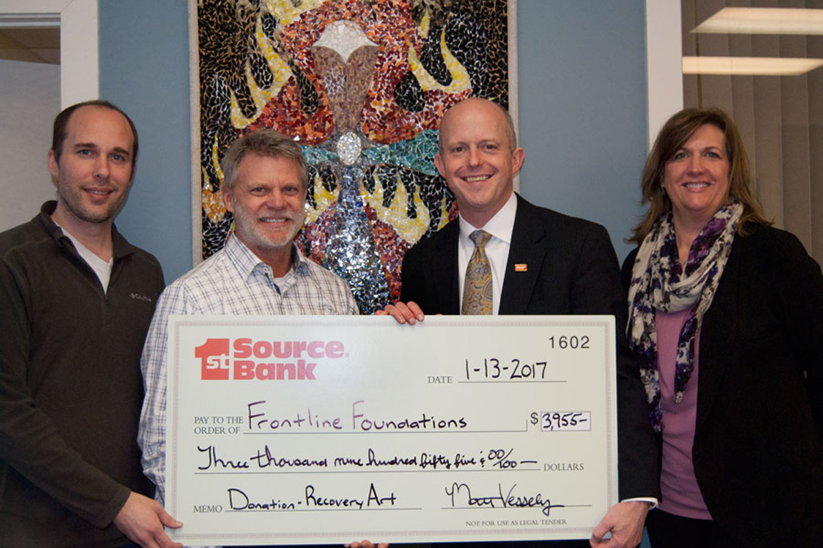 1st Source Bank Supports Frontline Foundations’ Art Recovery Program with $3,955 Grant