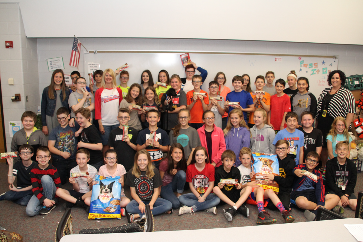 Kouts Middle Schoolers Collect & Donate Items to Lakeshore PAWS for ‘Pass It On’ Project