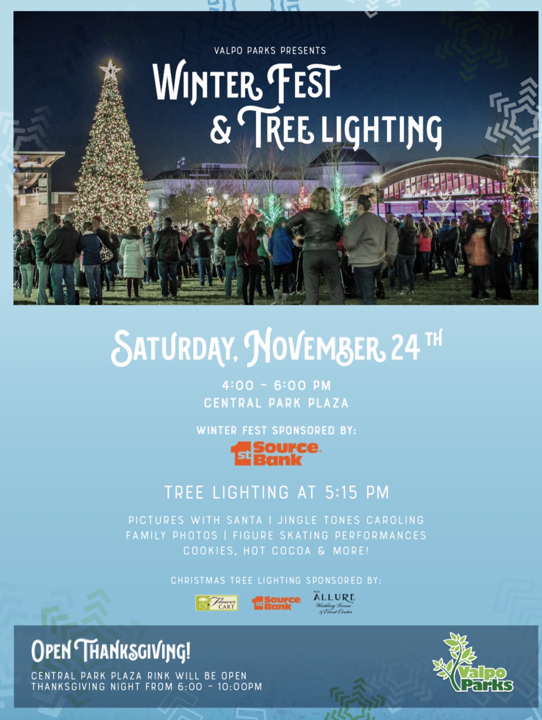 Valpo Parks Lights Up Holiday Season November 24th