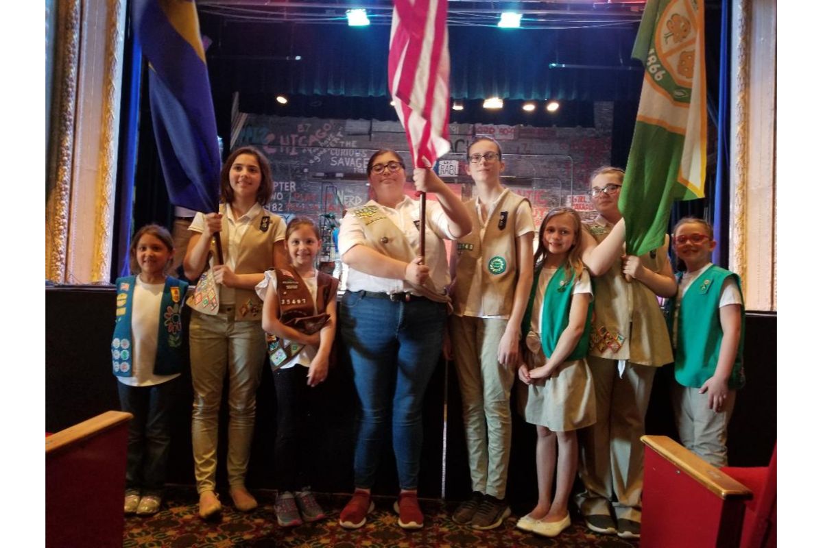 Girl Scouts present the Colors at Memorial Day Concert